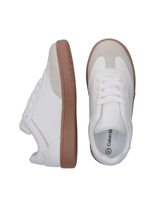 Sneakers bianche beige CALVIN KLEIN | 83159BEIGE BIANCO